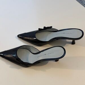 Tommy Hilfiger Black Kitten Heel Mules size 6M